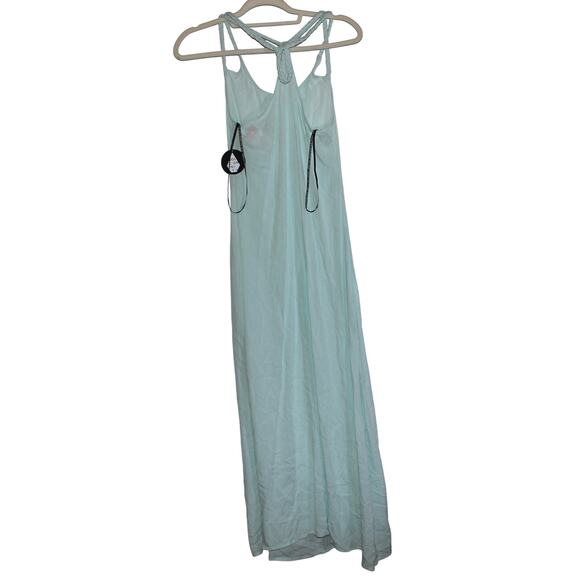 NWT Volcom Quincy David Aqua Maxi Sundress With Braided Straps - Picture 2 of 5